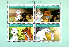 Madagascar 2019 The Aristocats 4v Mint Souvenir Sheet S/S.