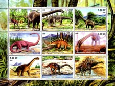 Congo 2002 Dinosaurs Pre-Historical Animals 9v Mint Full Sheet.