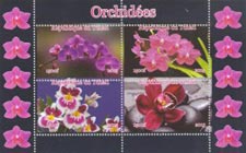 Chad 2015 Orchid Flowers Natural Beauty 4v Mint Souvenir Sheet S/S.