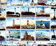 Mali 1998 Lighthouses 9v Mint Full Sheet.