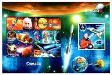 Somalia 1999 Space & Rockets Science Astrology 7v Mint Full Sheet.